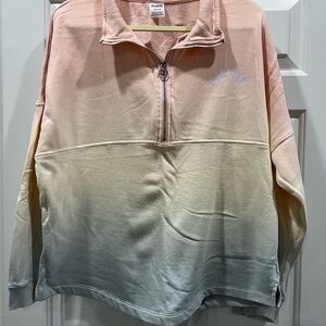 PINK Victoria's Secret Gradient Half Zip Sweatshirt